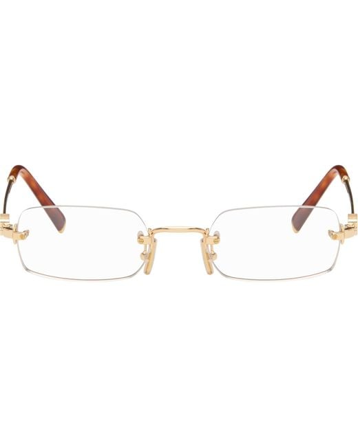 Miu Miu Black Rimless Glasses