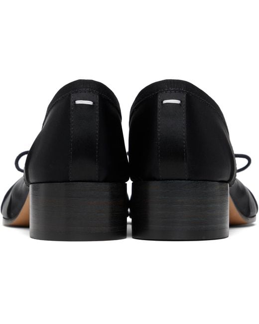 Maison Margiela Black Tabi Satin Ballerina Heels
