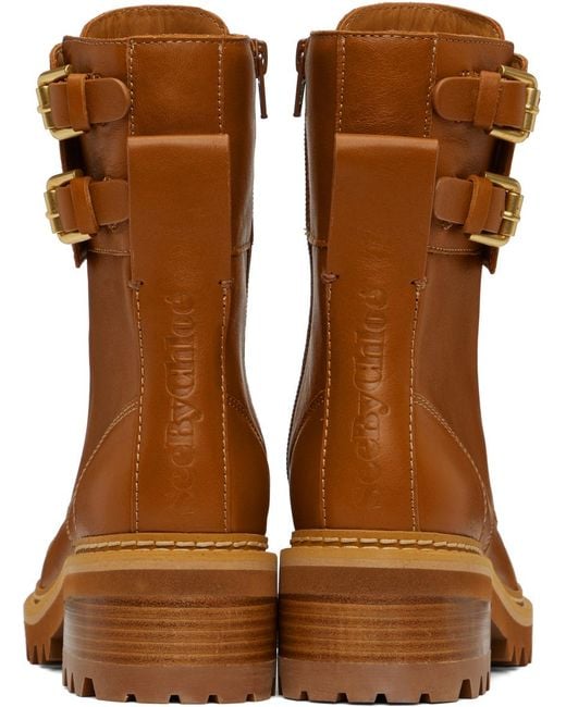 See By Chloé Brown Tan Mallory Boots