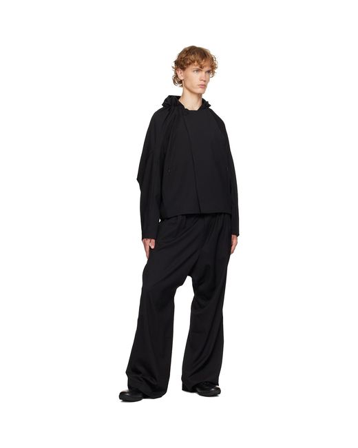 Kiko Kostadinov Black Helmond Gathered Blouson Jacket for men