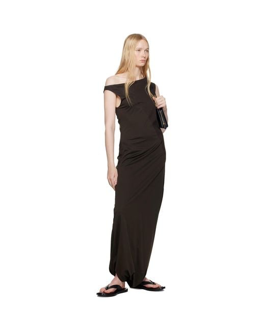 Ruohan Black Twist Maxi Dress