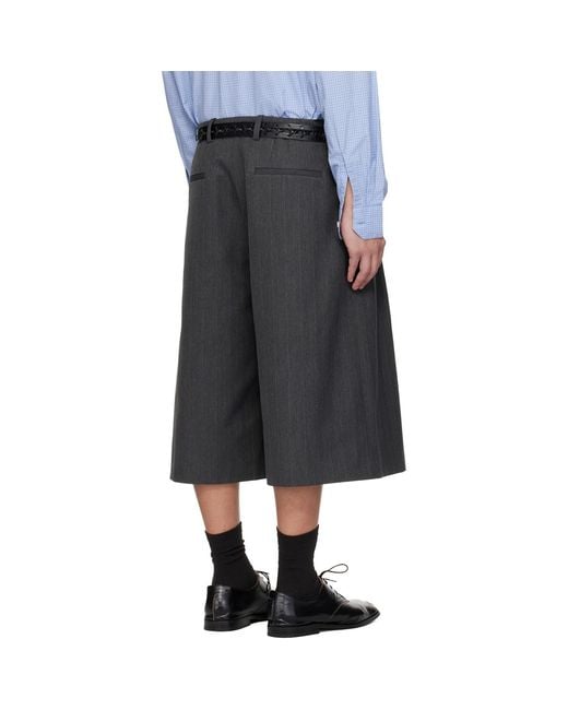 Our Legacy Black Split Shorts for men