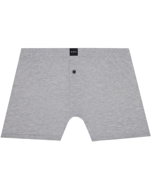 A.P.C. Black . Gray Cabourg Boxers for men