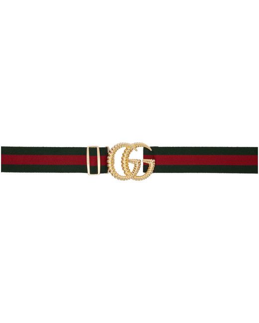 gucci gg belt green and red