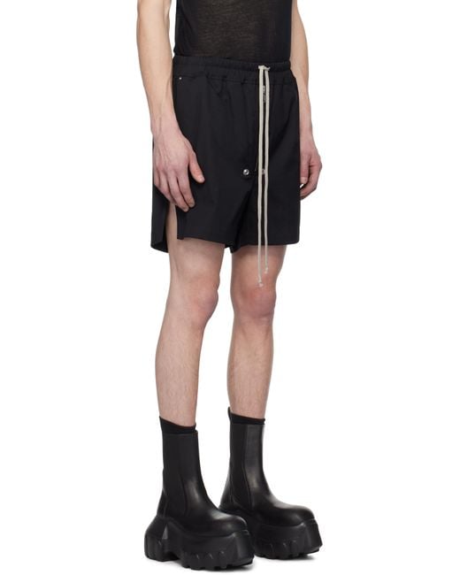 Rick Owens Black Hollywood Bela Boxer Shorts for men
