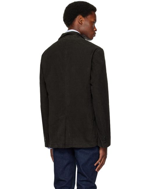 Sunspel Black Brown Garment-dyed Blazer for men