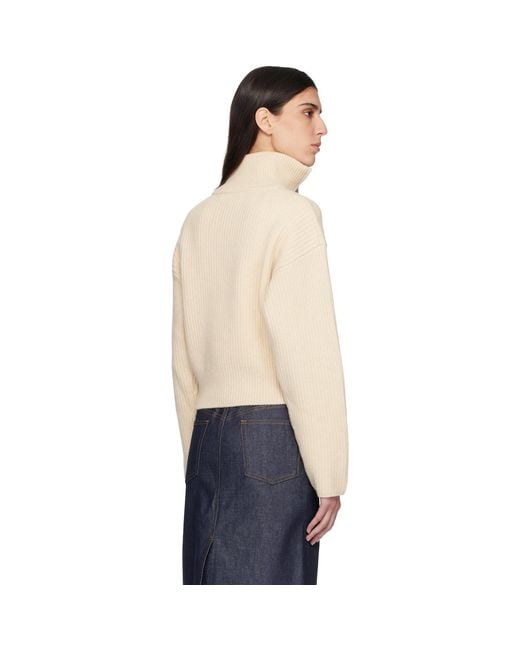 A.P.C. Blue Off- Wide-Rib Sweater