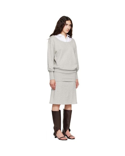 Paloma Wool Gray Belda Midi Dress