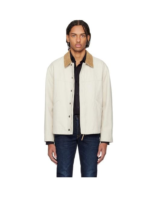 Tom Ford Black Tan Cotton Canvas Workwear Jacket for men