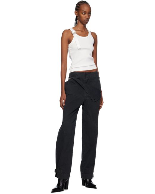 Dion Lee Black Belted Shell Trousers