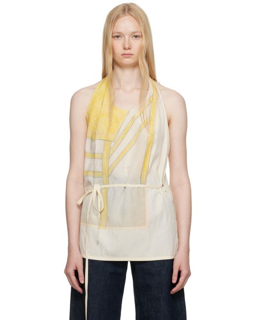 Haut De Style Tablier Blanc Cassé Et Jaune Lemaire en coloris Multicolor