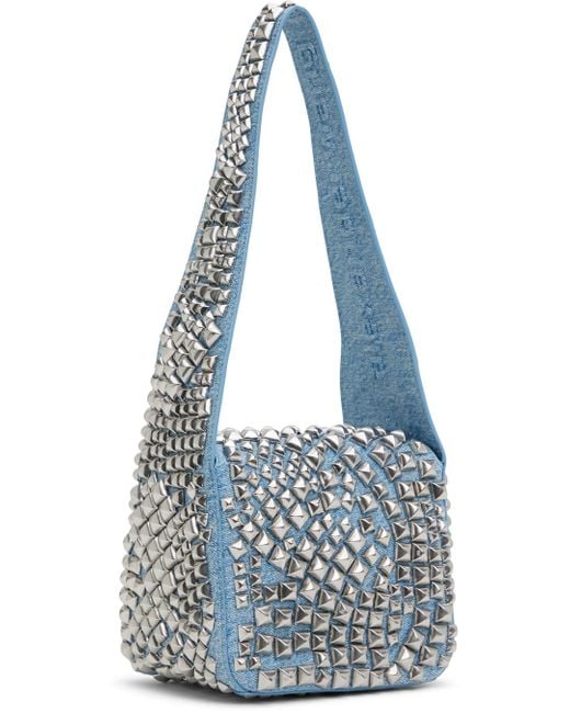 Alexander Wang Blue & Silver Spike Small Bag