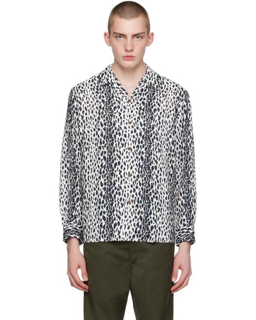 Chemise noir et blanc à motif léopard Wacko Maria pour homme en coloris Black