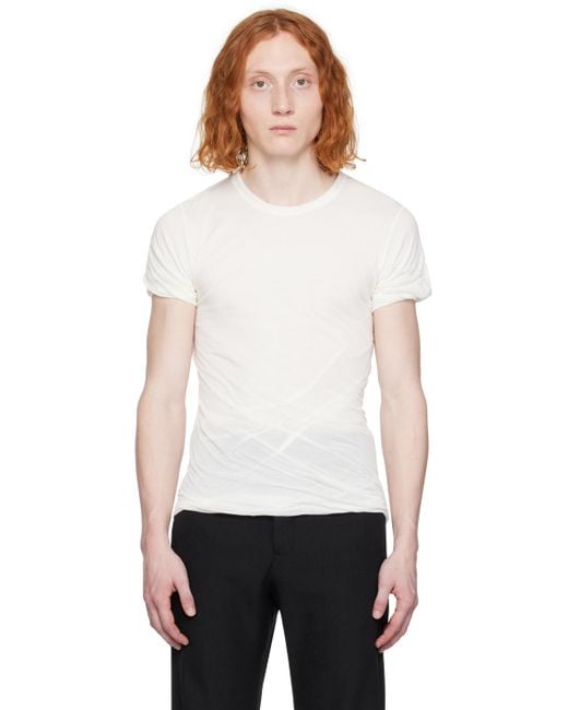 Rick Owens Off-white Double T-shirt for men