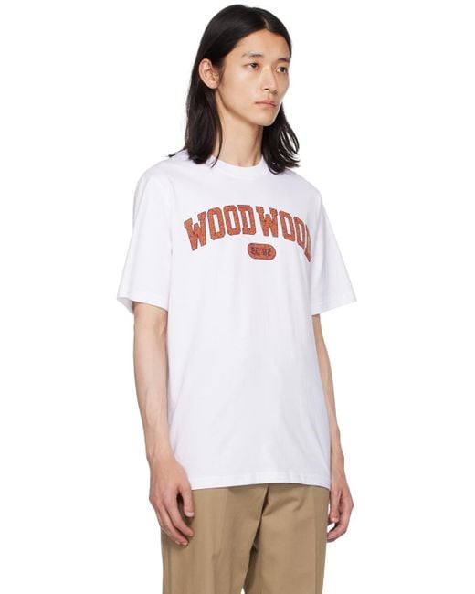 WOOD WOOD White Bobby Ivy T-shirt for men
