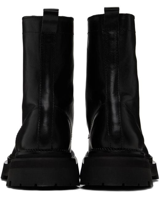 AMI Black Calfskin Boots for men