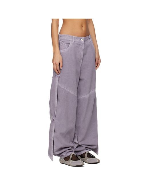 The Attico Purple Long Jeans