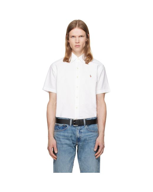 Polo Ralph Lauren White Classic Fit Oxford Shirt for men