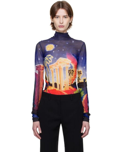 Casablanca Black Mesh T-Shirt