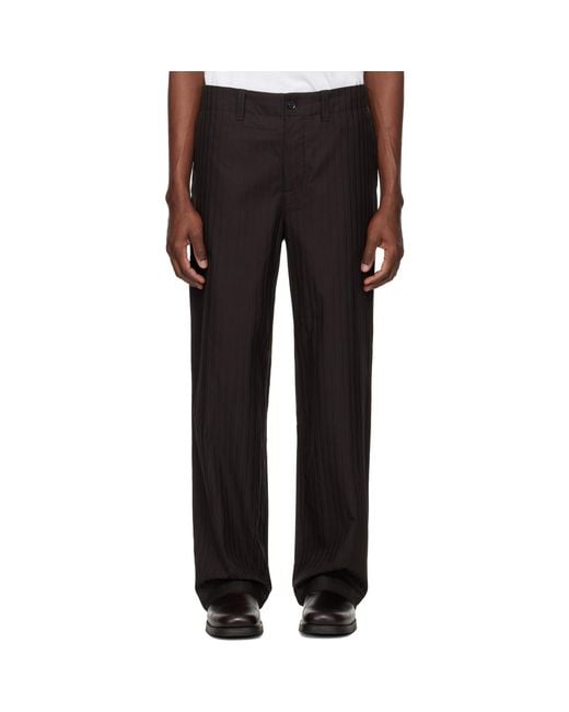 Lacoste Black Twill Trousers for men