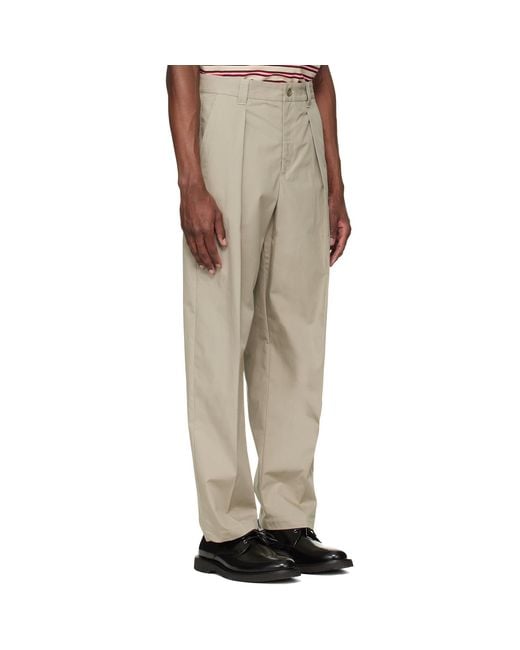 A.P.C. Natural Khaki Renato Trousers for men