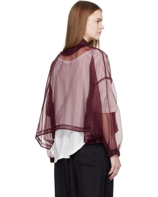 Undercover バーガンディ Uc1E8201 コーチ シャツ Red