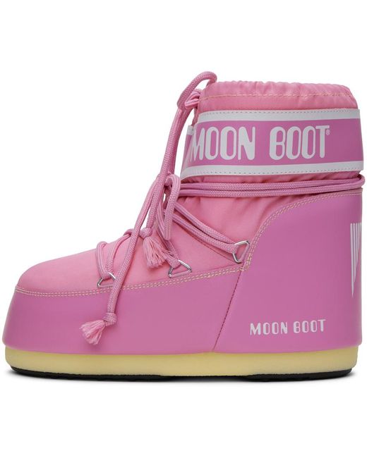 Moon Boot Pink Icon Low Boots Lyst UK