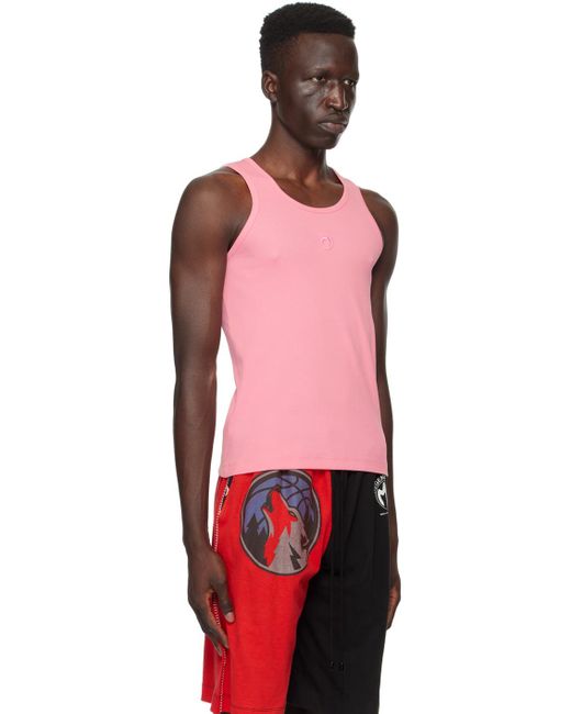MARINE SERRE Red Pink 2x2 Tank Top for men