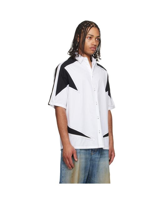 Off-White c/o Virgil Abloh White Race Logo Star Bowling Shirt for men