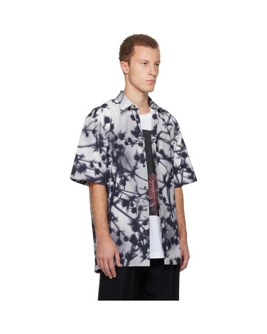 Dries Van Noten Black Floral Shirt for men