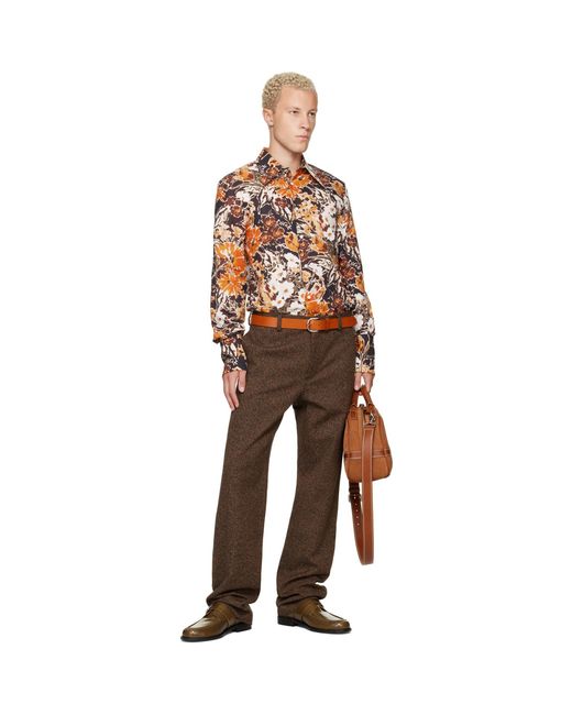 Marni Brown Four-Pocket Trousers for men