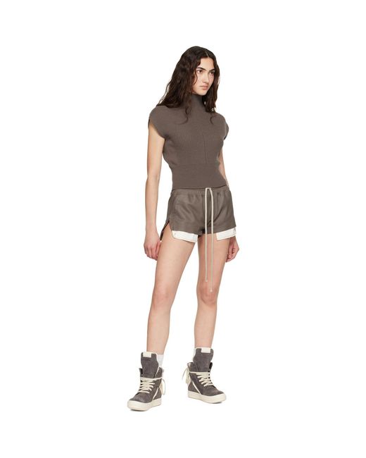 Rick Owens Brown Tower Sl Turtleneck