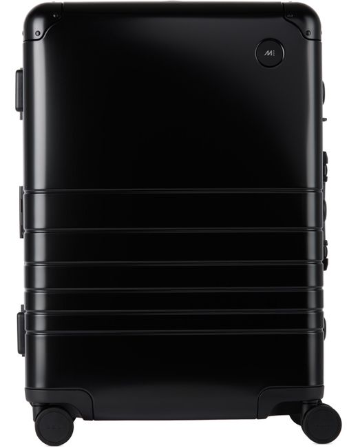 Monos Black Aluminum Check-In Medium Suitcase for men