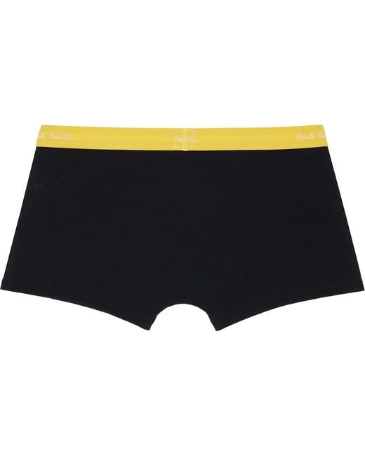 Paul Smith Black Seven-Pack Organic-Cotton Boxer Briefs for men