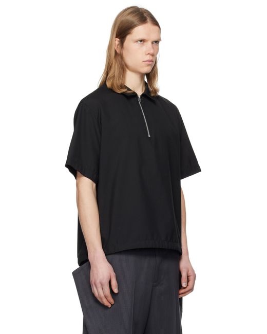 メンズ Sacai ブラック Suiting ポロシャツ Black