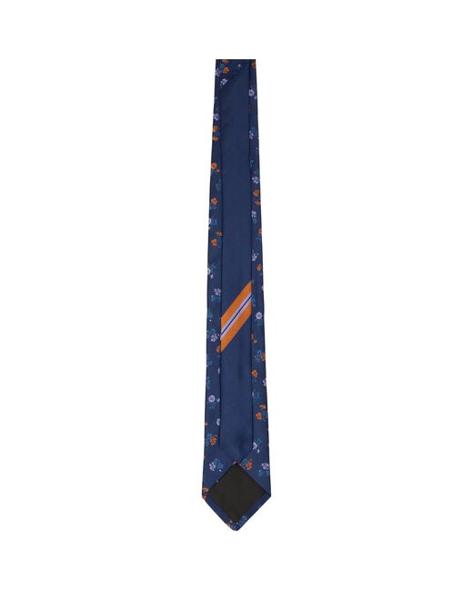 Dries Van Noten Blue Floral Tie for men