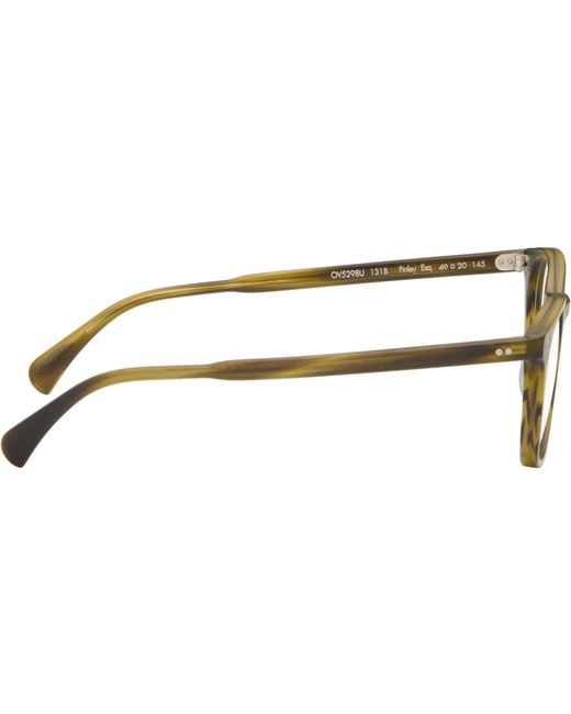 Oliver Peoples Black Khaki Finley Esq. Glasses for men