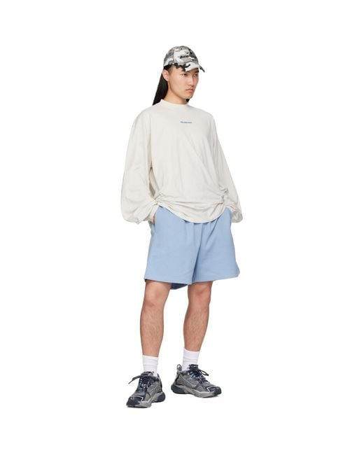 Balenciaga White Distressed Long-Sleeve T-Shirt for men