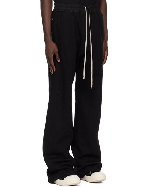 Rick Owens Black Pusher Sweatpants for men