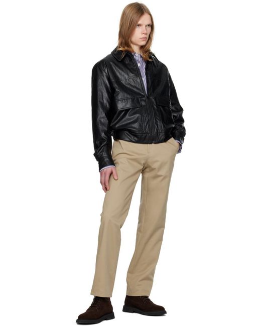 A.P.C. . Black Bob Faux-leather Jacket for men