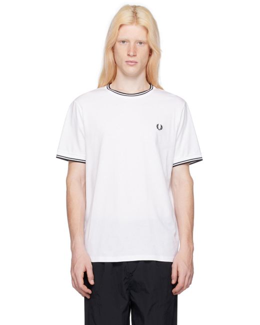 fred perry white t shirt