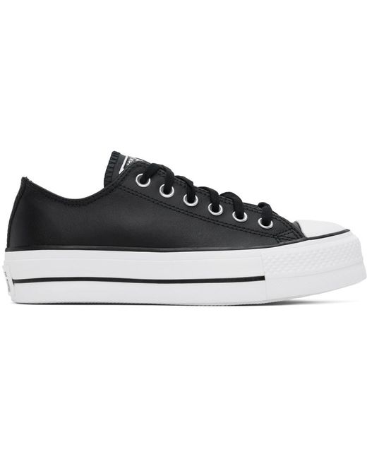 Converse basse noir plateforme online