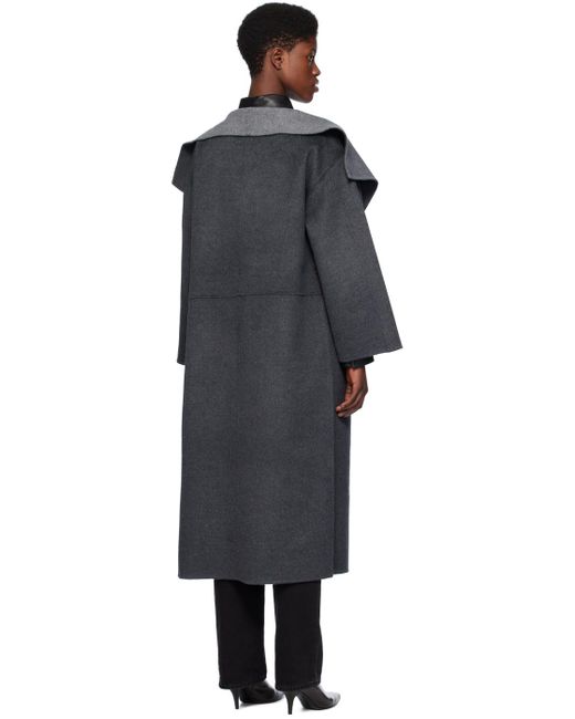 Totême  Black Toteme Gray Two-tone Coat