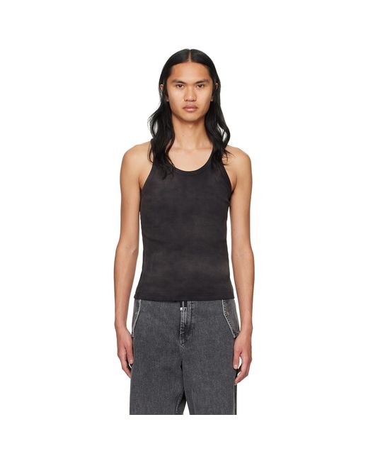 Dion Lee Black Sprayed Rivet Tank Top for men