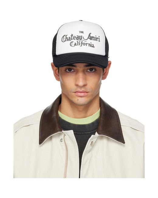 Amiri Black 'Chateau Foam Trucker Cap for men