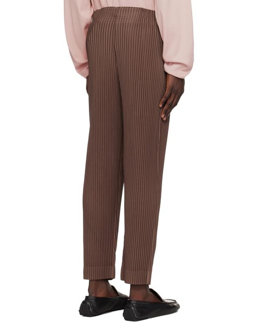 Homme Plissé Issey Miyake Brown Monthly Color November Trousers for men