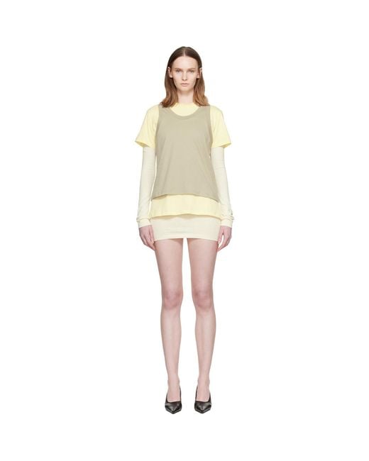 Wardrobe NYC Yellow Layered Minidress Set
