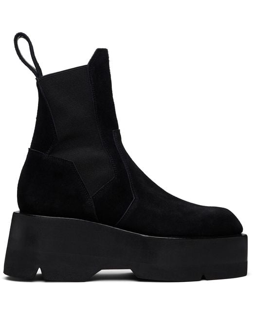 Julius Black Prism Side Gore Chelsea Boots for men
