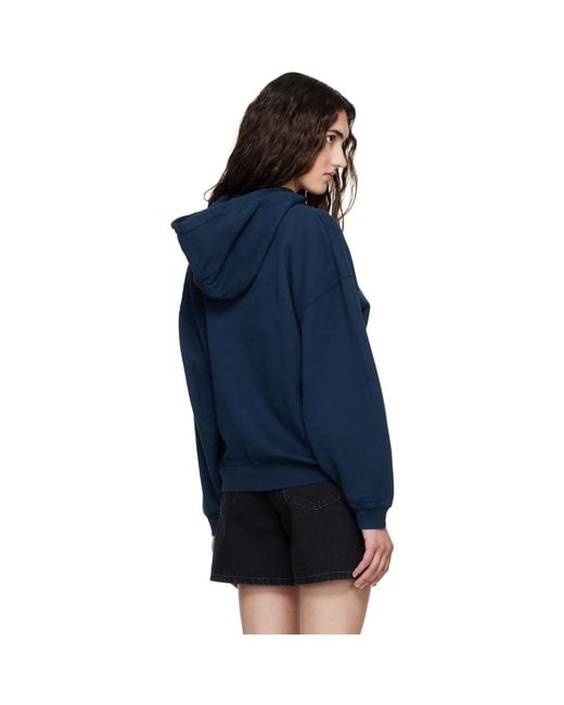 Anine Bing Blue Harvey 'Melrose' Stencil Hoodie