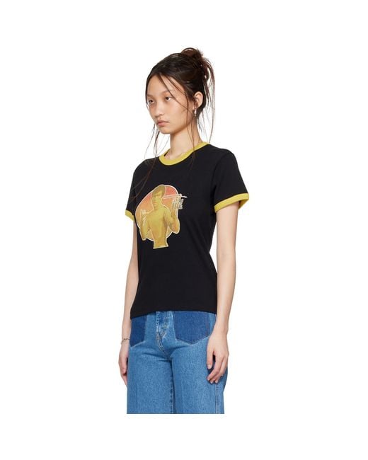 Lu'u Dan Black Bruce Lee X Lựu Đạn Ringer T-Shirt